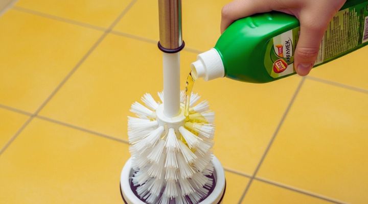 Putting dish soap on the toilet brush: This is the favorite trick of experienced housewives.